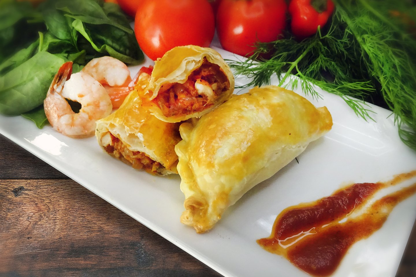 SHRIMP STEW SOFRITO EMPANADAS